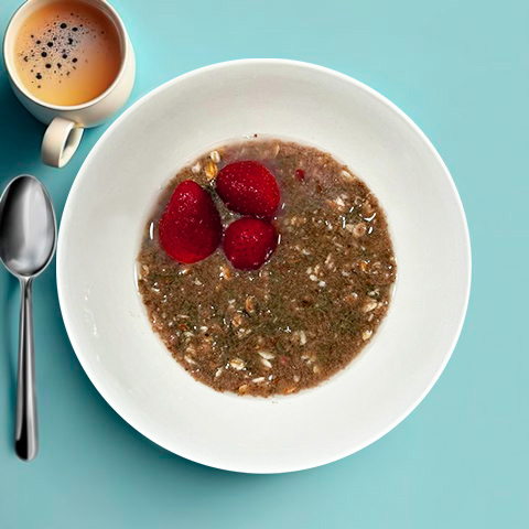 Льняная каша со злаками и клубникой ЕМ Диета