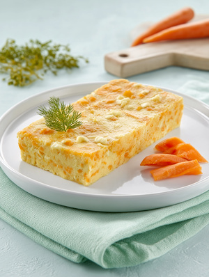 Готовое блюдо Морковная запеканка с творогом для правильного питания это норма