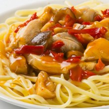 Обед Курица в кисло-сладком соусе с лапшой Меню Диета Малышевой