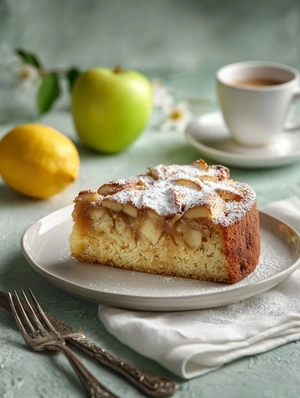 завтрак Манник с яблочным соусом