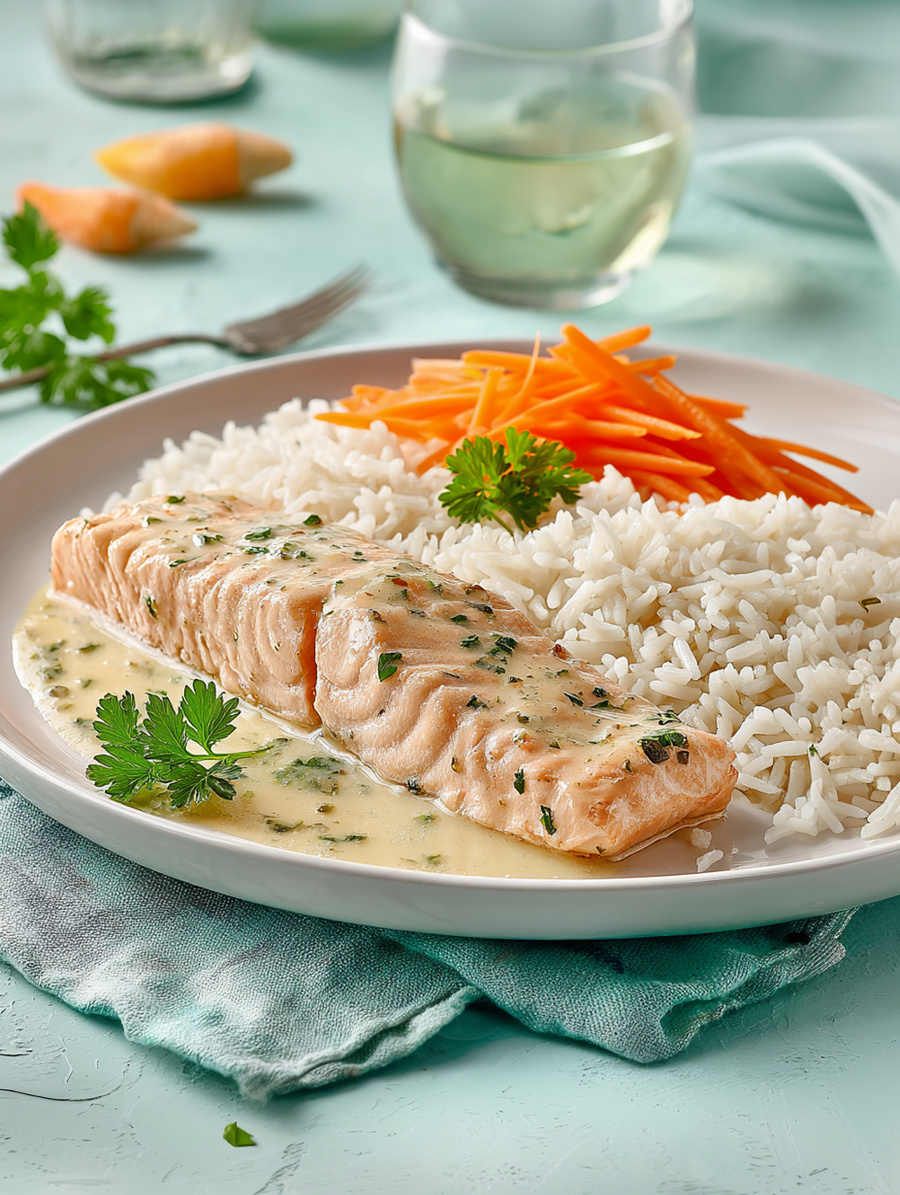 готовое блюдо Филе кеты на пару с рисом Босто для правильного питания это норма